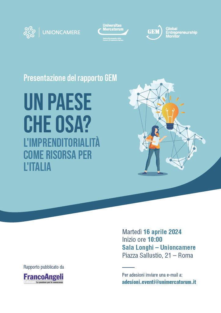 Presentazione del rapporto GEM - Un Paese che osa? L'imprenditorialità come risorsa per l'Italia 